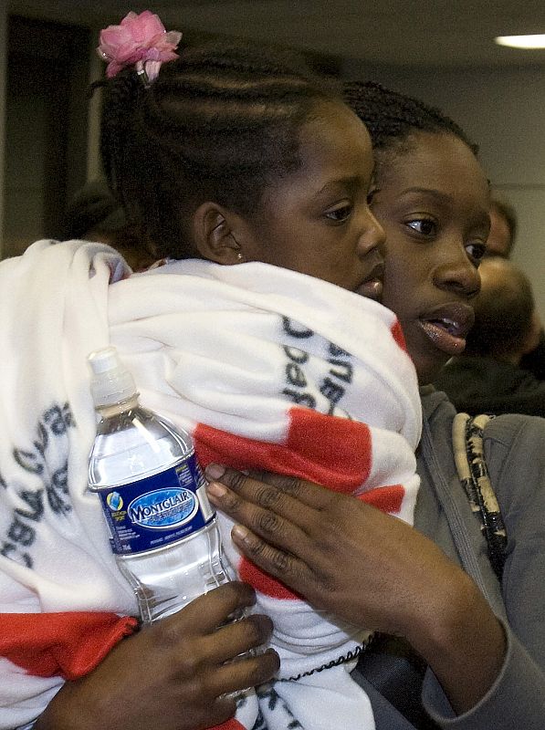 Canadian evacuees from Haiti arrive at Trudeau International Airport in Montreal