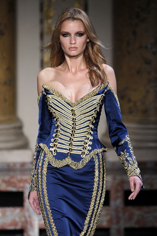 A model presents a creation by Lebanese designer Zuhair Murad as part of his Couture Spring Summer 2010 fashion show in Paris