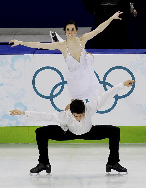 Canada's Virtue and Moir perform in the ice dance free dance figure skating event at the Vancouver Winter Olympics