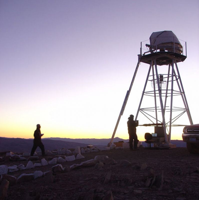 Pruebas de ubicación en el Cerro Paranal, en Chile, que alberga el observatorio del mismo nombre.