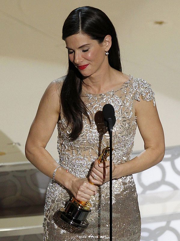 Sandra Bullock accepts the award for best actress during the 82nd Academy Awards in Hollywood