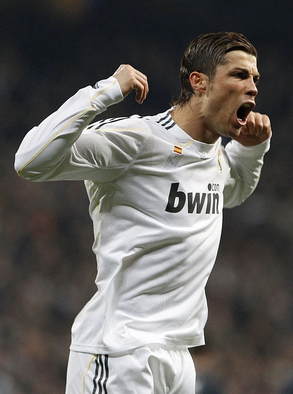 Ronaldo celebra el primer tanto del Real Madrid, obra suya.