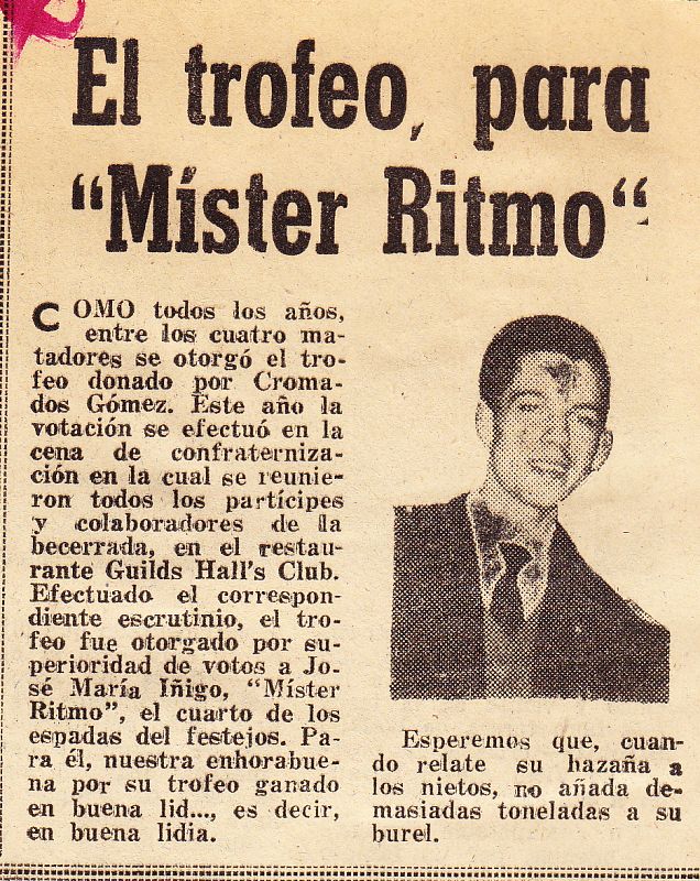 José María Iñigo, también conocido como "Mister Ritmo" entre sus compañeros de Radio Bilbao.