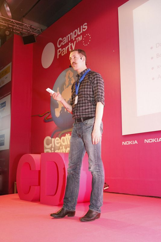 Ben Hammersley, editor de Wired- durante su presentación en la Campus Party.