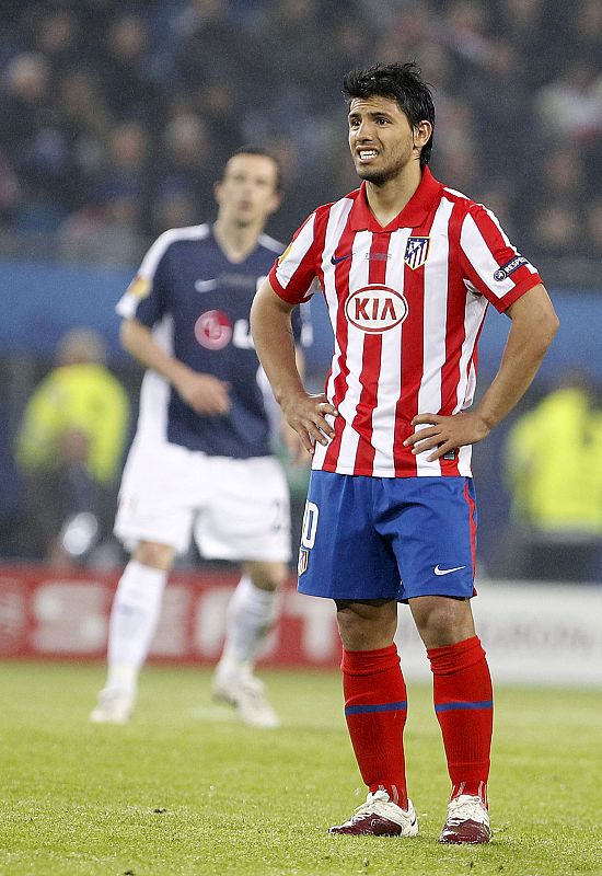 El delantero argentino del Atlético de Madrid, Sergio "Kun" Agüero.