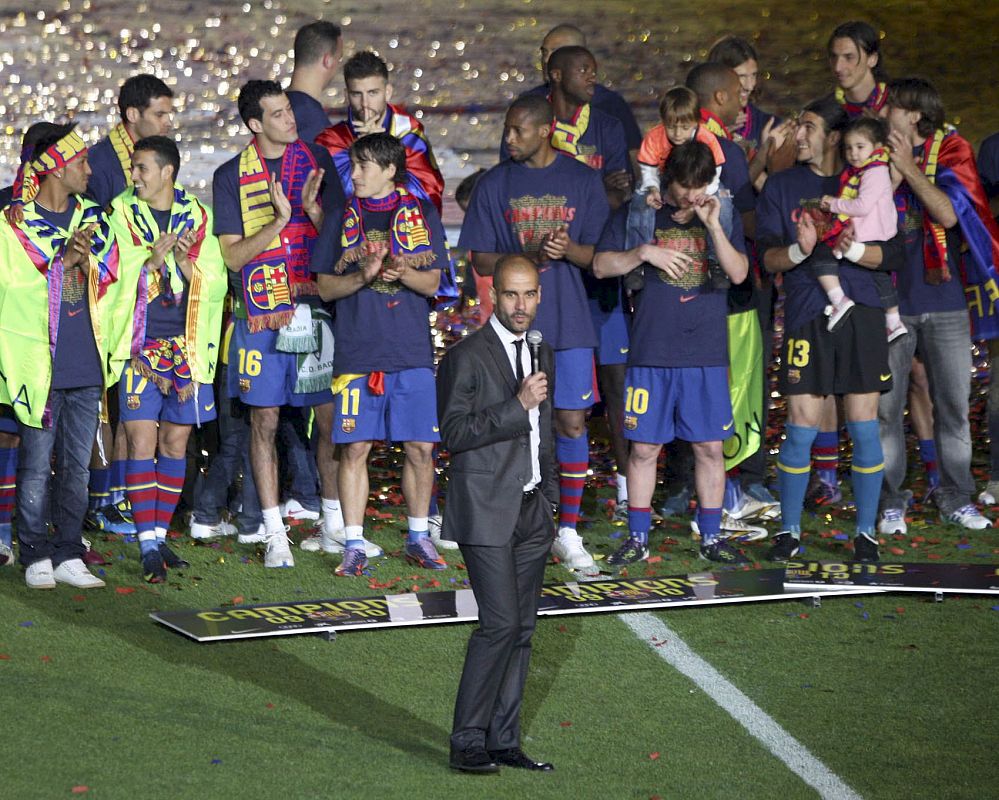 Uno de los momentos esperados de la celebración fue el de los discursos. Como el de Guardiola.