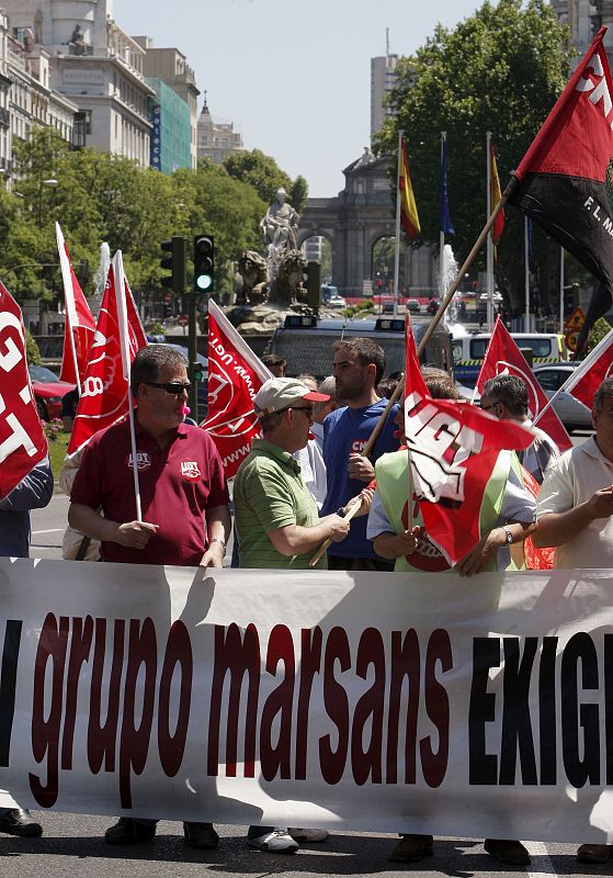 MANIFESTACIÓN DE LOS TRABAJADORES DE MARSANS EN MADRID