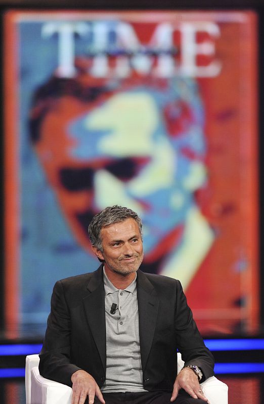 José Mourinho, entrevistado en el programa de televisión italiano "Chiambretti Night".