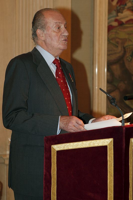 El Rey, durante su intervención en el acto de entrega de los Toisones de Oro