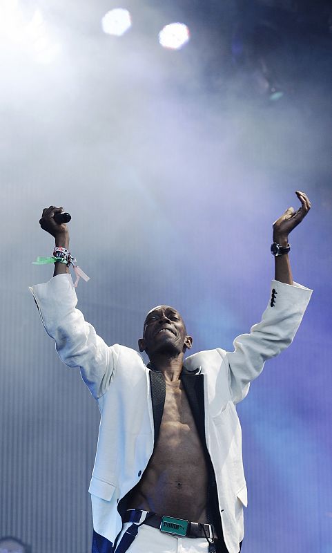 Maxi Jazz, de Faithless, actuó el domingo 27, en la última jornada del festival de Glastonbury 2010