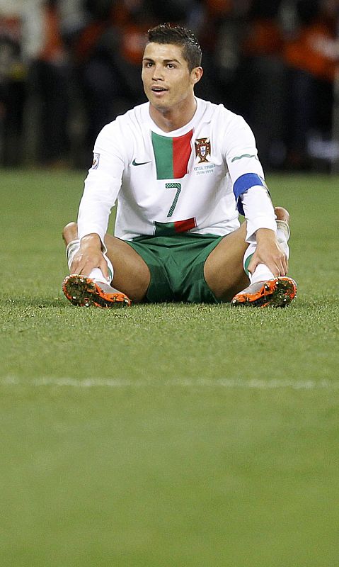 Cristiano Ronaldo no ha podido sorprender a la defensa española durante la primera mitad del España - Portugal