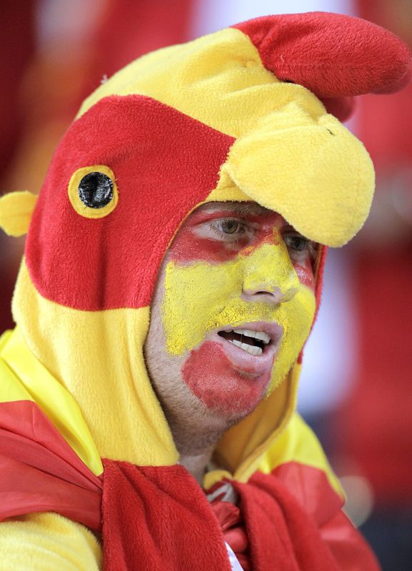 Los seguidores de Holanda y España en la final del Mundial