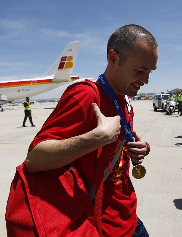 El autor del gol que nos dio el Mundial, Andrés Iniesta, ha querido pasar lo más desapercibido posible