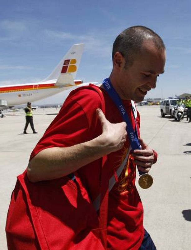 El autor del gol que nos dio el Mundial, Andrés Iniesta, ha querido pasar lo más desapercibido posible