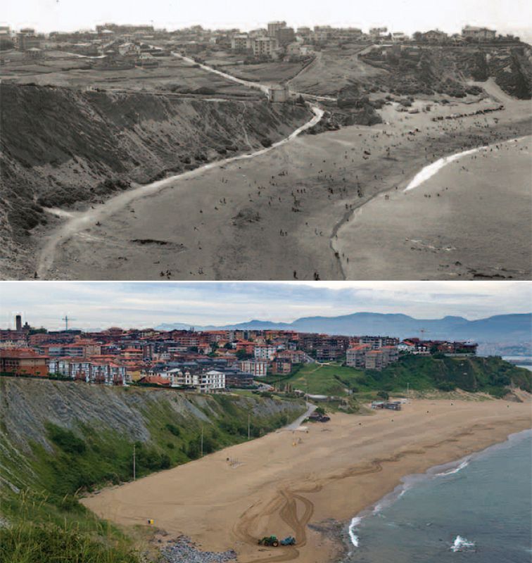 La playa de Algorta en Vizcaya también se ve afectada por el urbanismo salvaje