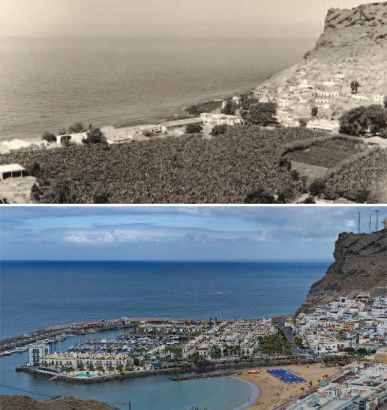 La playa de Mogan en Gran Canaria es otro ejemplo de degradación.