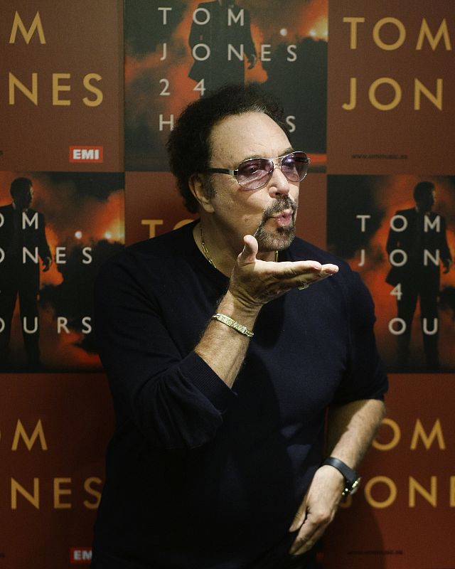 Singer Tom Jones poses during a photo call to promote his latest album "24 Hours" in Madrid