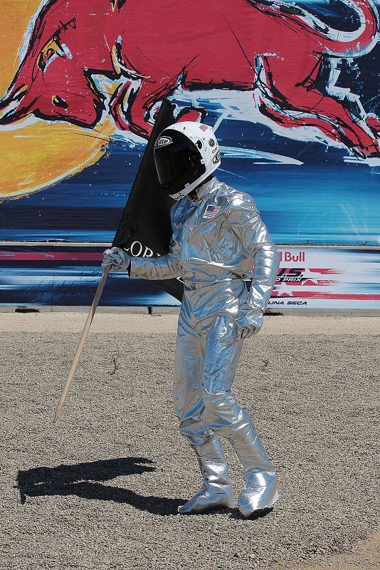 La otra vez que se vistió de astronauta fue en Estoril, el año pasado.