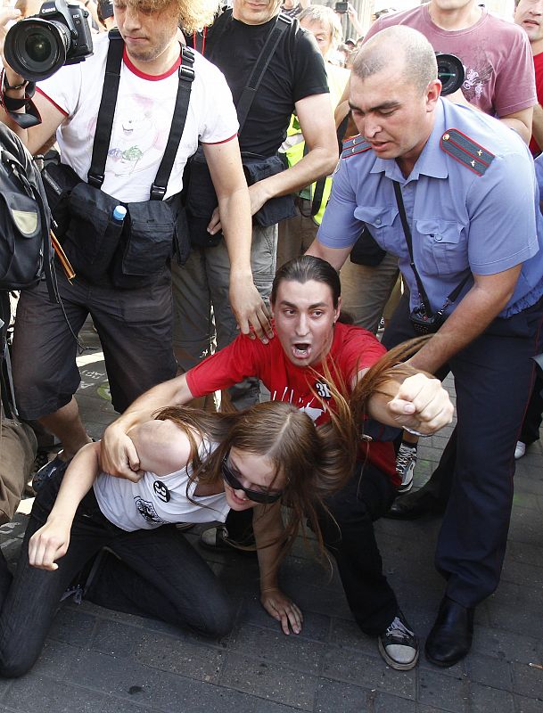 Protesta contra el primer ministro ruso Vladimir Putin