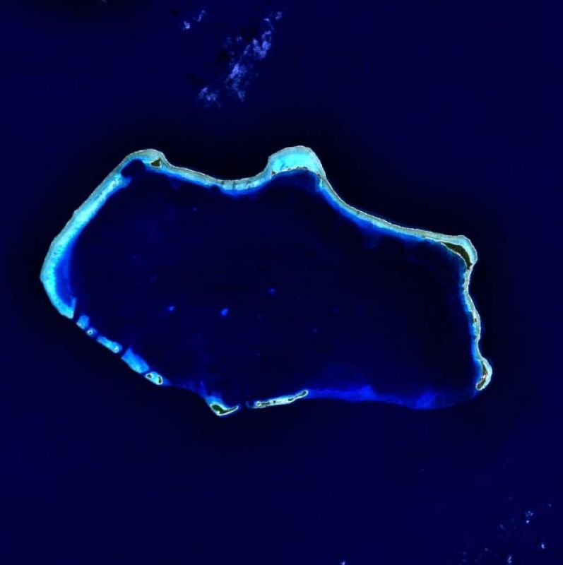 Atolón de Bikini, una isla deshabitada de unos 6 kilómetros cuadrados de las Islas Marshall famosa por las pruebas nucleares que se han llevado a cabo