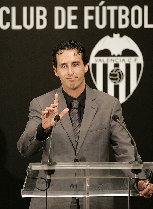 Valencia's new coach Unai Emery attends media presentation in Valencia