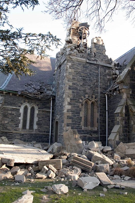 Edificios derruídos por el terremoto de Nueva Zelanda