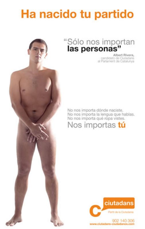 Con este cartel electoral se dio a conocer el candidato de Ciutadans a las elecciones catalanas en 2006