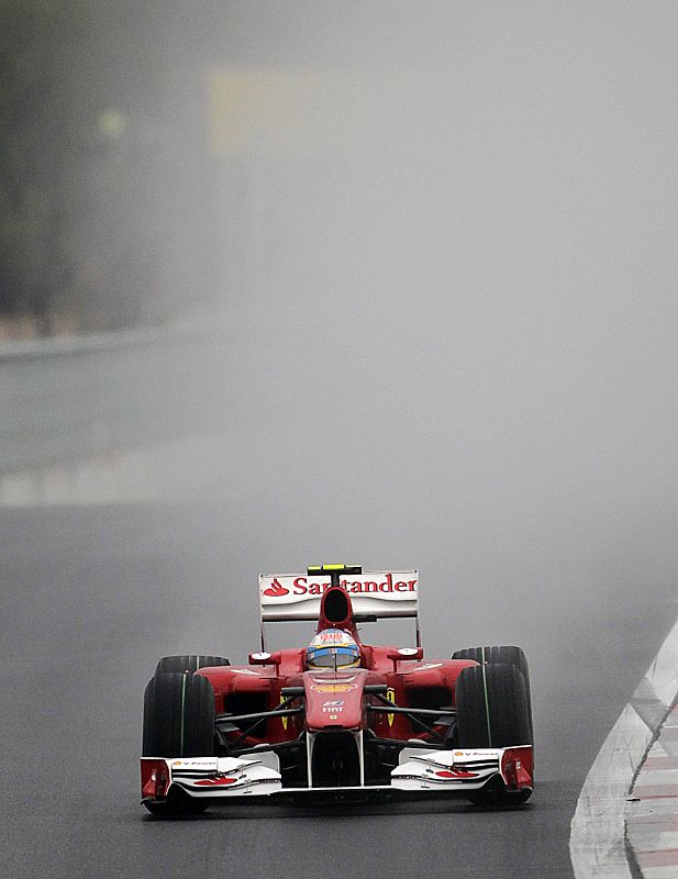 Ferrari Formula One driver Alonso of Spain drives during the South Korean F1 Grand Prix at the Korea International Circuit in Yeongam