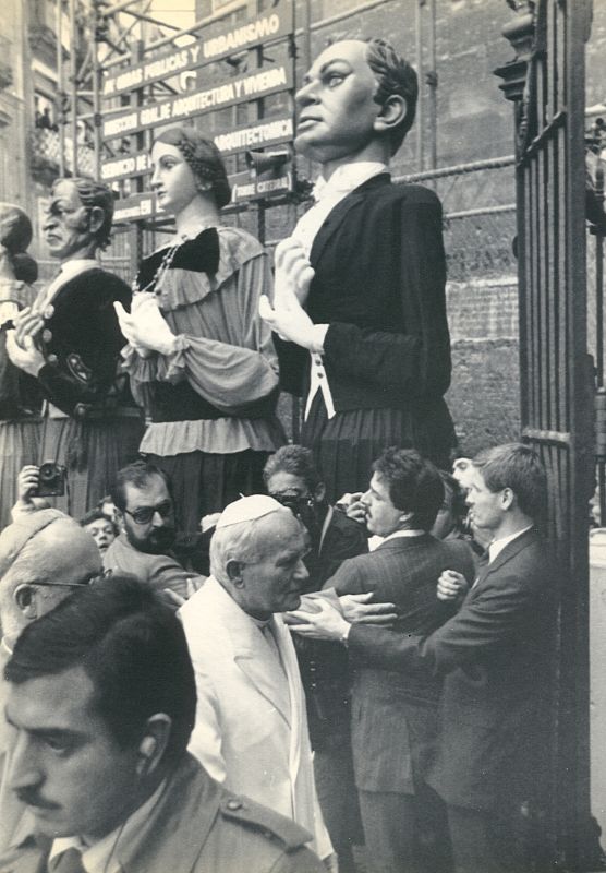 El papa Juan Pablo II en su visita a Valencia en 1982