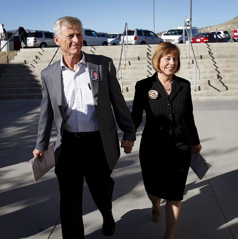 Una de las campañas más duras la ha protagonizado esta mujer, Sharron Angle, del movimiento 'Tea Party' y senadora candidata republicana por Nevada.