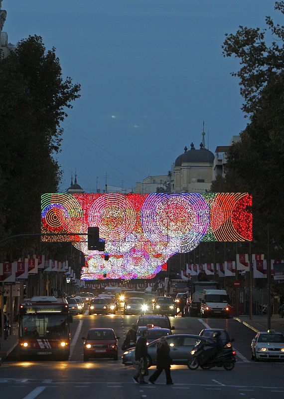 Vista de la calle Serrano de Madrid