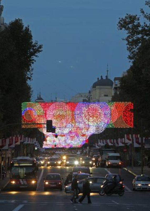 Vista de la calle Serrano de Madrid
