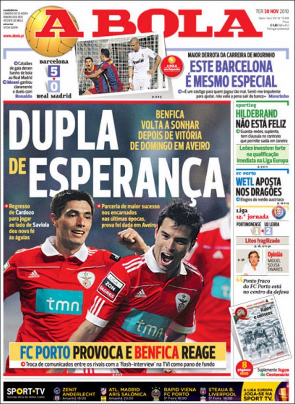 El diario deportivo luso A Bola subraya que el Barça no ha perdido la magia que lo hace especial