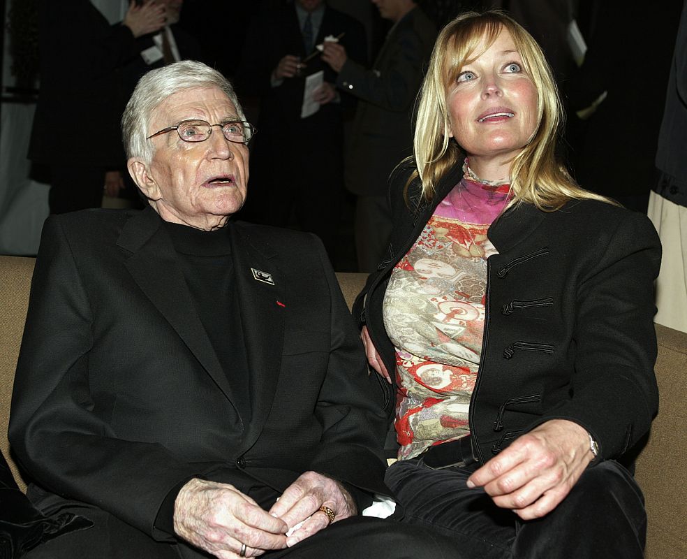 DIRECTOR BLAKE EDWARDS WITH ACTRESS BO DEREK.