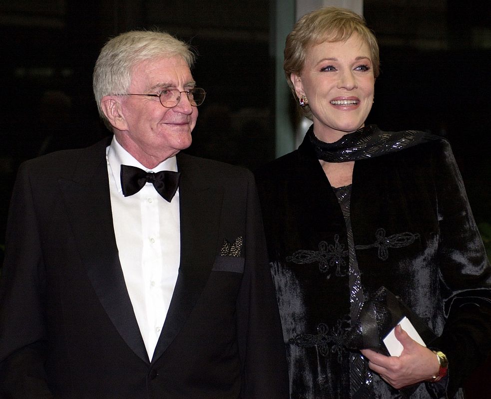 Kennedy Center Honoree Julie Andrews (R) poses with her husband, Blake Edwards, as they arrive at th..