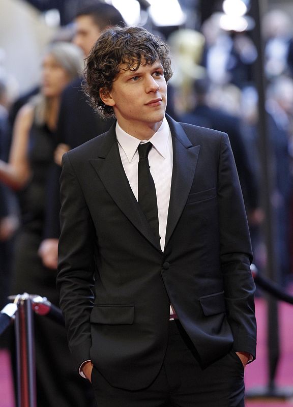 Jesse Eisenberg, best actor nominee for "The Social Network," arrives at the 83rd Academy Awards in Hollywood, California.