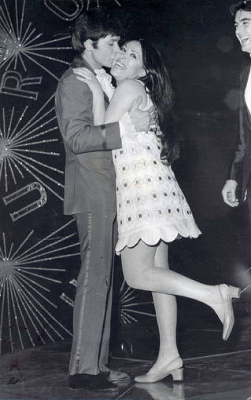  Massiel, la noche del 6 de abril de 1968, cuando logró el primer puesto en el Festival de Eurovisión