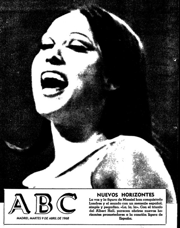 Massiel protagoniza la portada del diario ABC el 9 de abril de 1968