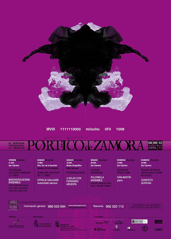 Cartel de la edición de 2011 del Festival 'Pórtico' de Zamora