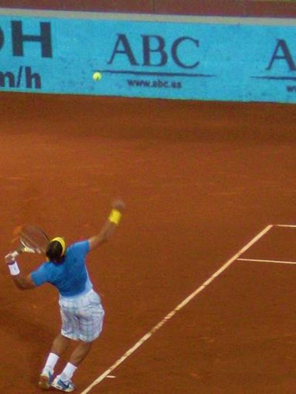 Esta es una fotografía de Rafael Nadal realizada en mayo de 2010.