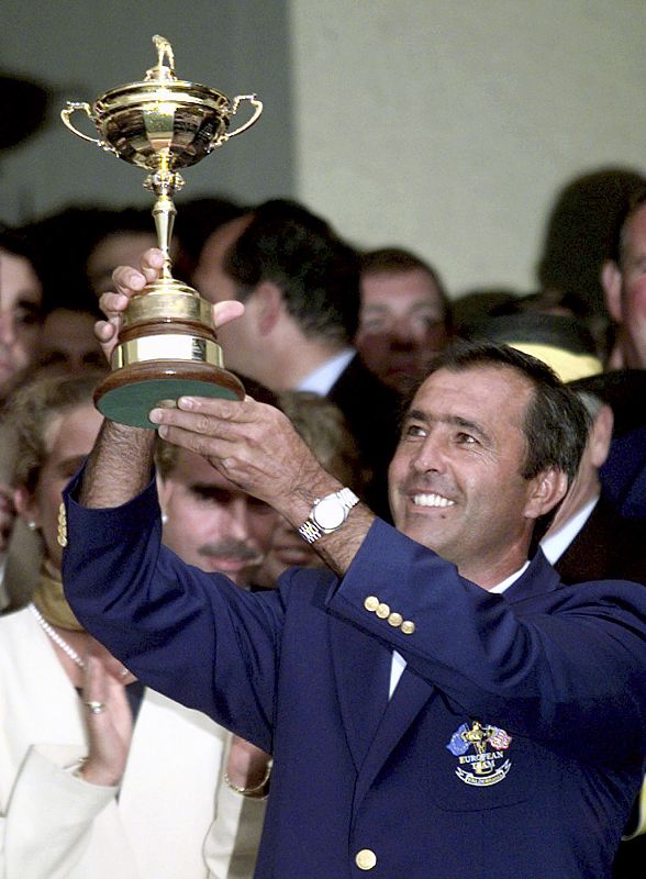 File photo of European Ryder Cup captain Seve Ballesteros in Sotogrande