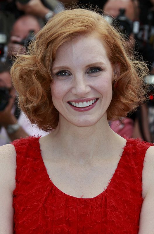 Actress Chastain poses during a photocall for the film The Tree of Life in competition at the 64th Cannes Film Festival