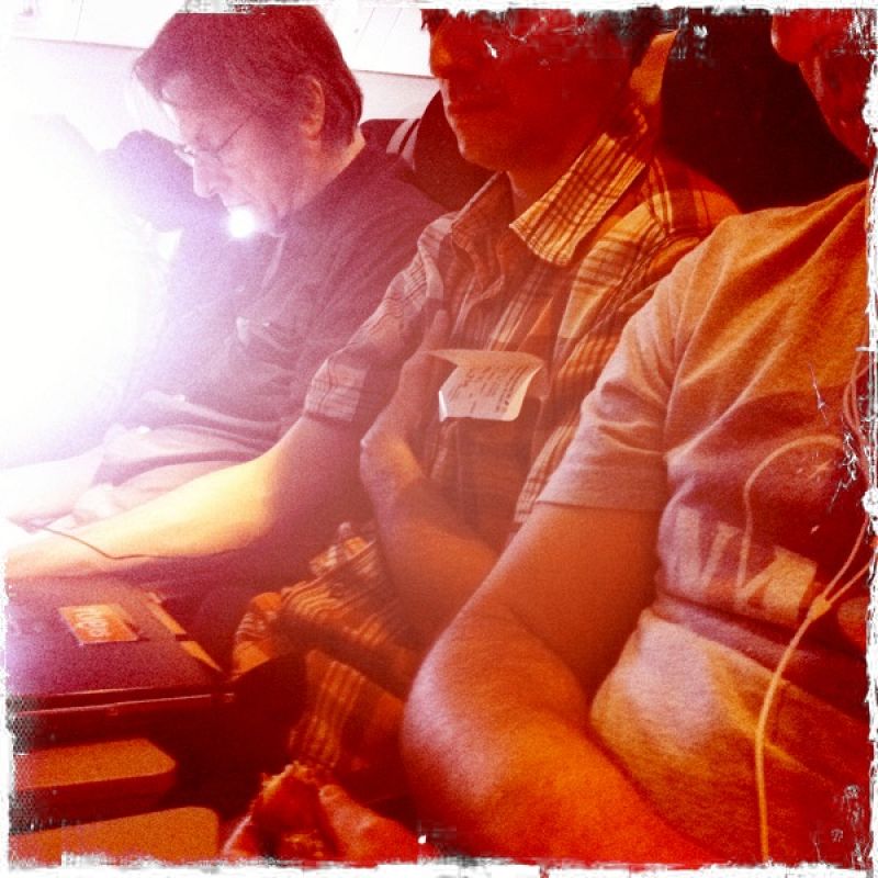 En el avión, rumbo a Puerto Príncipe.