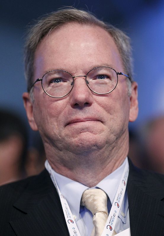 El presidente de Google, Eric Schmidt, en la reunión del e-G8