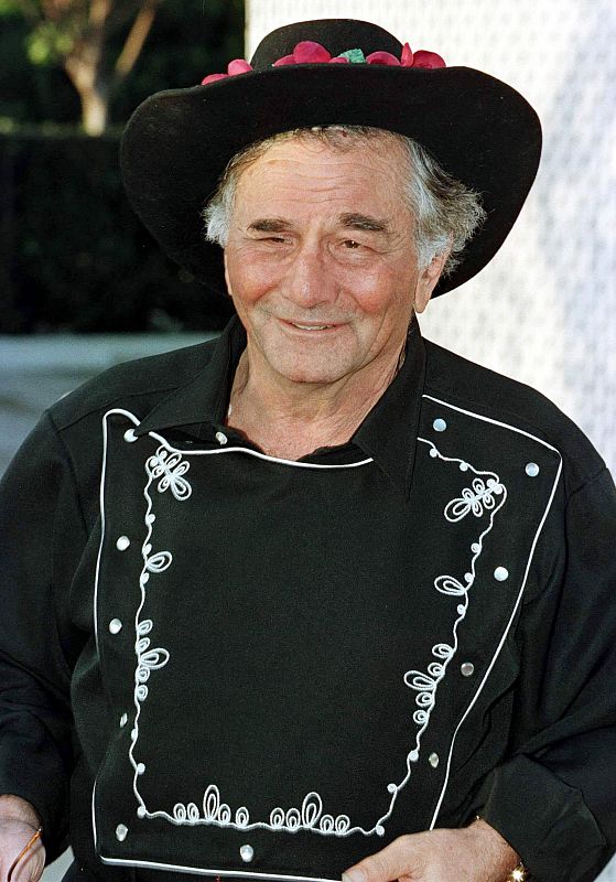 El actor Peter Falk,en mayo de 1997, a la fiesta anual de Boomtown, conmemorativa de 50 años de televisón en Los Angeles