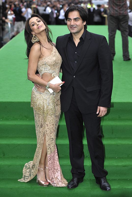 Bollywood actress Malaika Arora and husband Arbaaz Khan arrive on the green carpet during the International Indian Film Academy (IIFA) Awards in Toronto