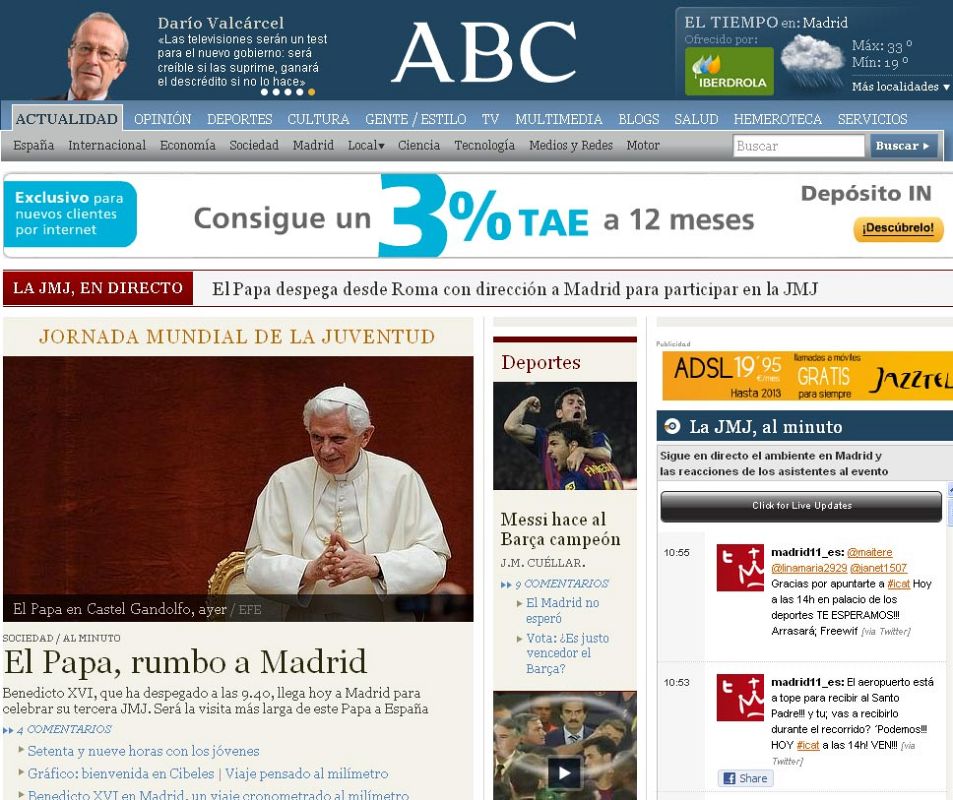 Messi hace vencedor al Barça y el video de Mourinho metiéndole un dedo a Tito Vilanova lo más comentado en los diarios.