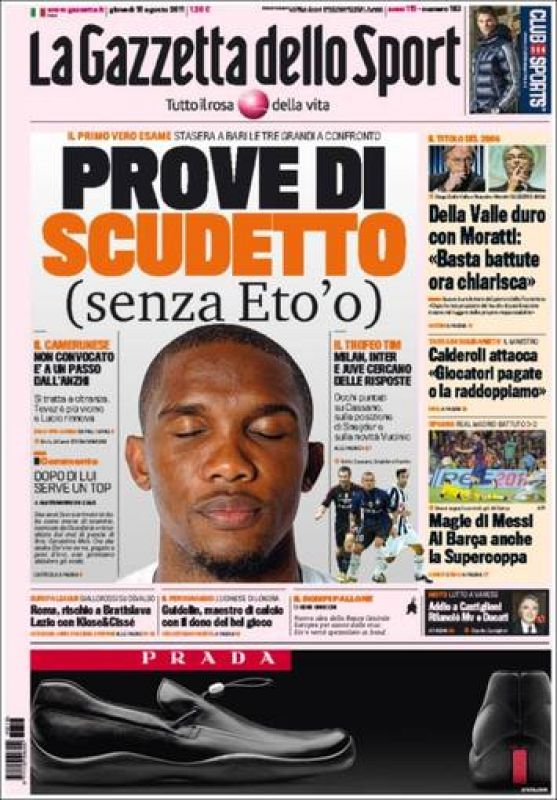   La prensa italiana vuelve a destacar el juego del argentino Leo Messi.