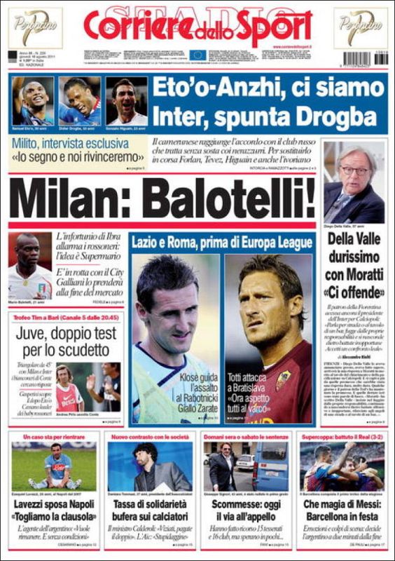 La Supercopa Barça - Madrid no aparece como destacado y destaca al jugador estrella Messi.