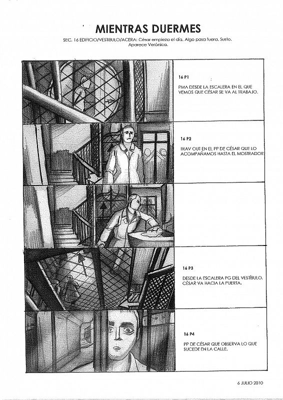 Storyboard de 'Mientras duermes' - Secuencia 16, Página 1